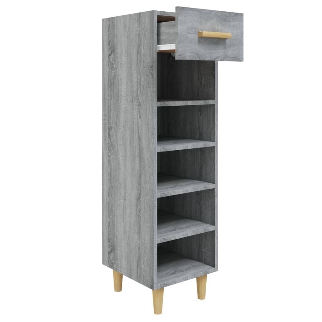 furnicato Schuhschrank Grau Sonoma 30x35x105 cm Holzwerkstoff