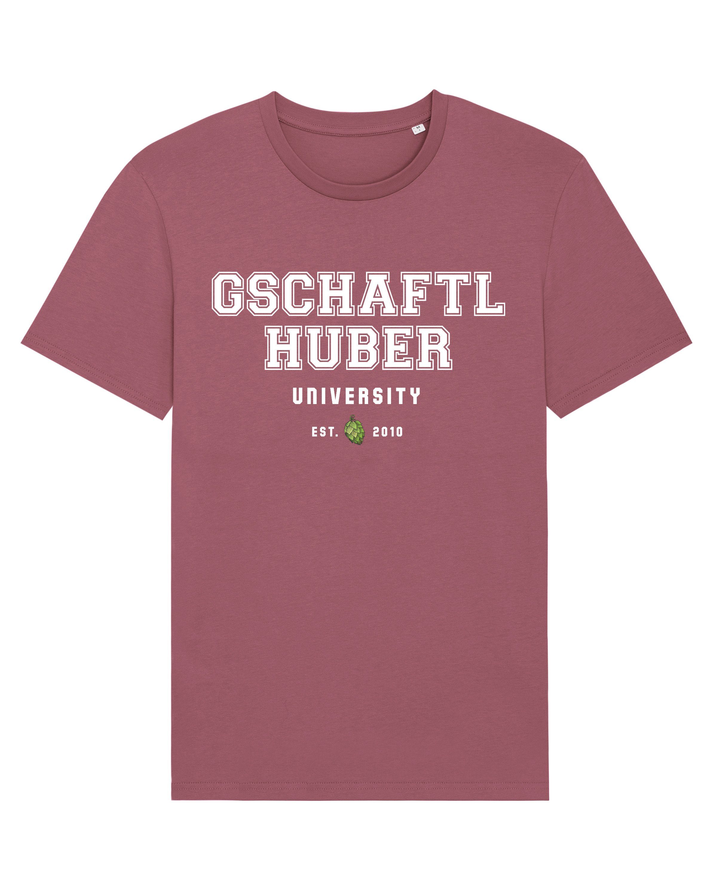 wat? Apparel Print-Shirt Gschaftlhuber University Hibiscus (1-tlg) Rose