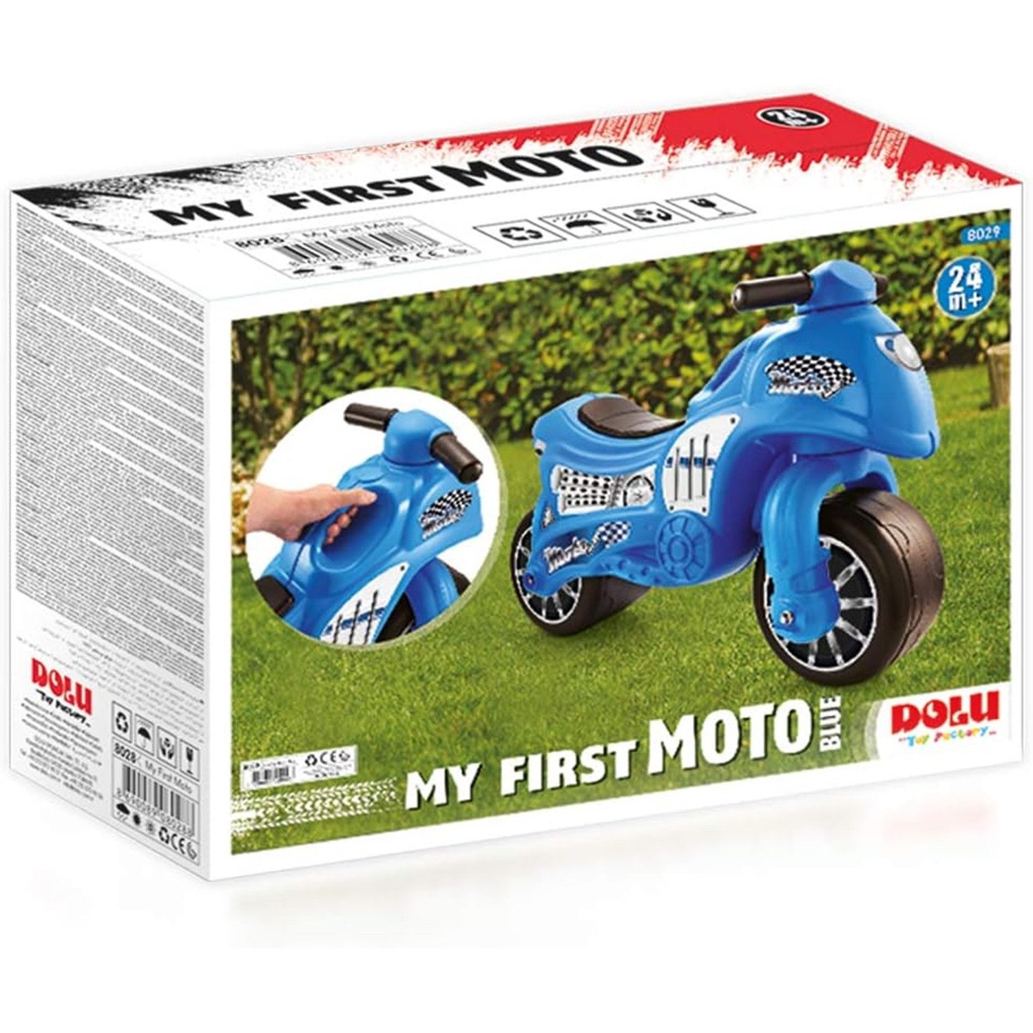 DOLU Rutscher 8029 MY FIRST MOTO - Kinder Motorrad, blau – Bild 3 von 3