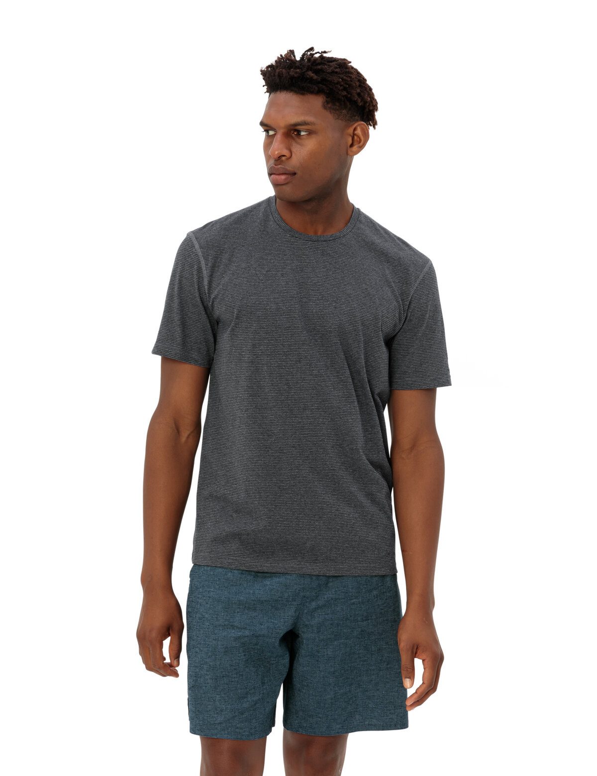 VAUDE T-Shirt Me Mineo Striped T-Shirt II PHANTOM BLACK