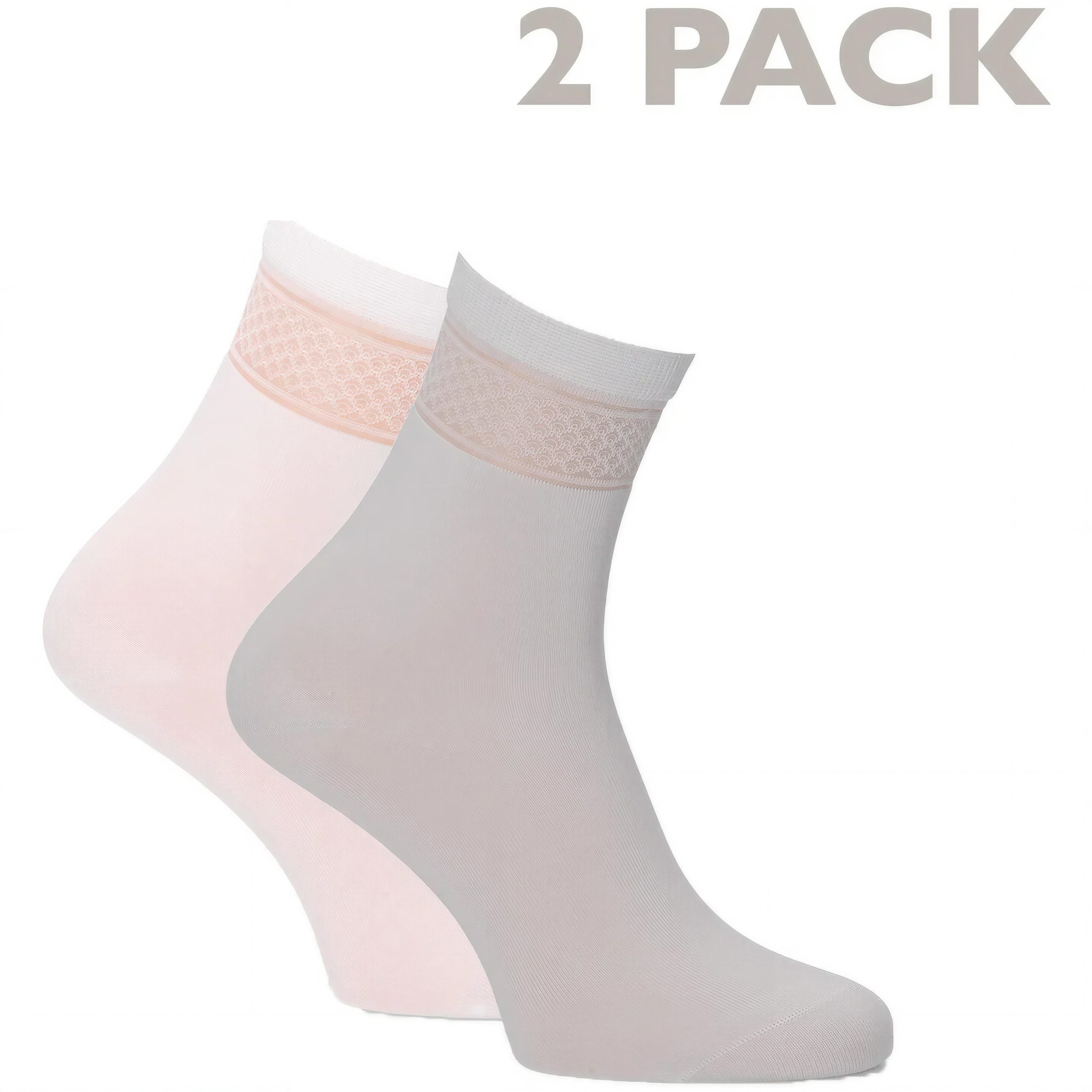 Tamaris Kurzsocken Damen mit elegantem Rhombus-Streifen (Spar-Pack, 2-Paar) aus nachhaltige Buchenholz-Viskose