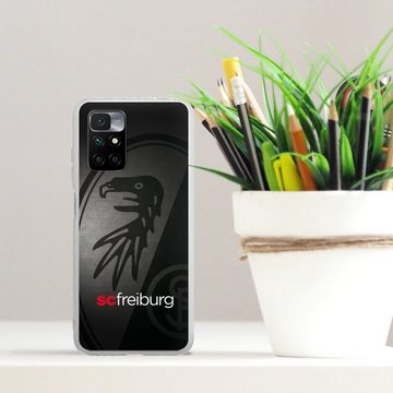 DeinDesign Handyhülle SC Freiburg Offizielles Lizenzprodukt Metallic Look, Xiaomi Redmi 10 2022 Silikon Hülle Bumper Case Handy Schutzhülle