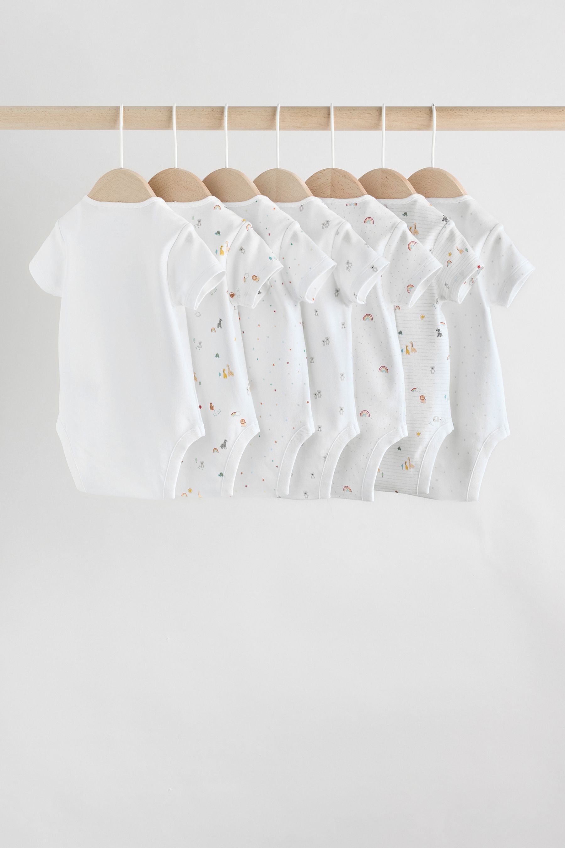 Next Kurzarmbody Kurzärmelige Babybodys 5er-Pack 7 Pack (7-tlg)