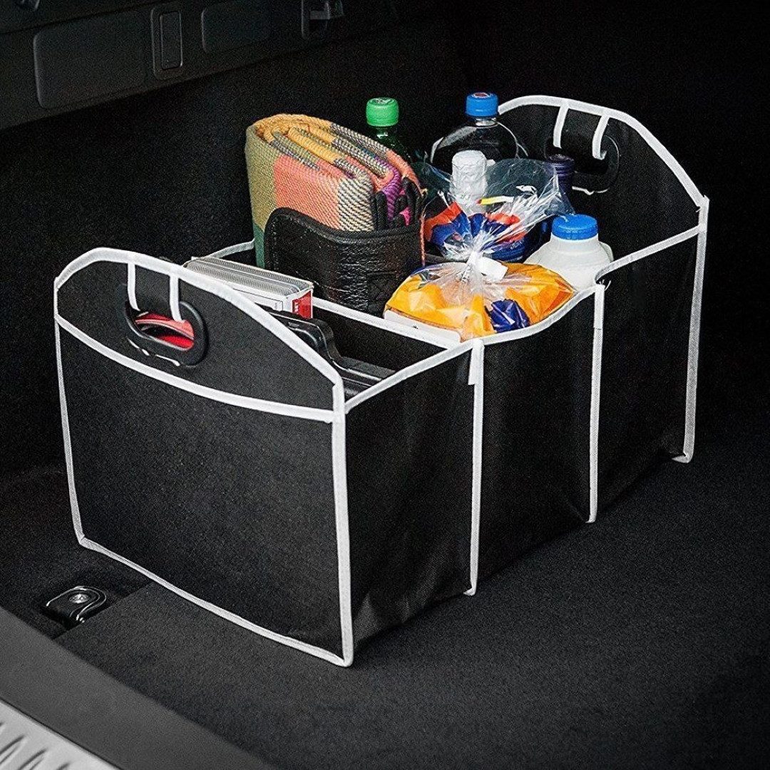 LA CUTE Kofferraumwanne Kompakter Auto-Organizer für Einkäufe, Picknicks & Werkzeuge, Geländewagen, Großraum Limousine, Kombi, Schrägheck, Stufenheck, SUV, Faltbarer Kofferraum Tasche ideal zum Eikaufen