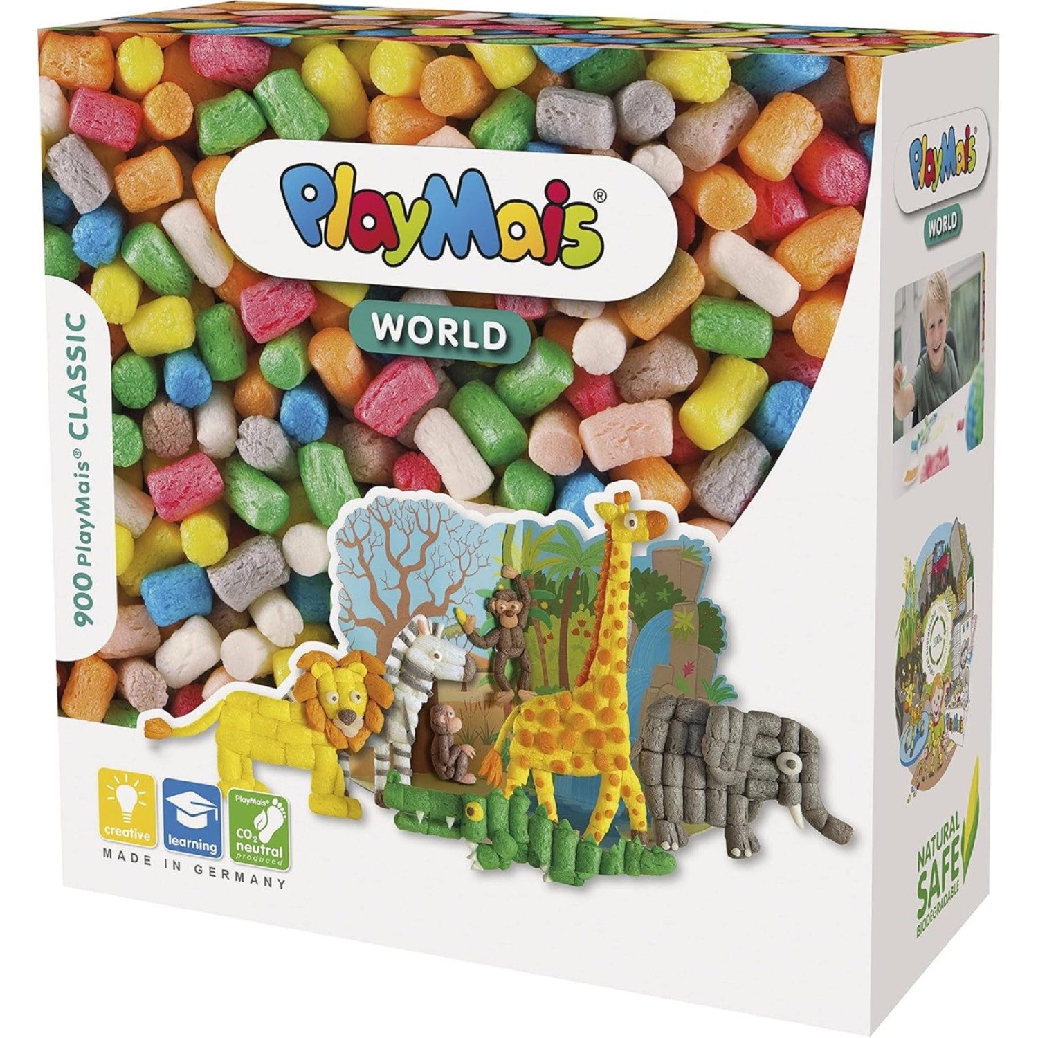 PlayMais Kreativset Classic World JUNGLE – Kreatives Spielen, Bastelspiel Set Motorik, Made in Germany