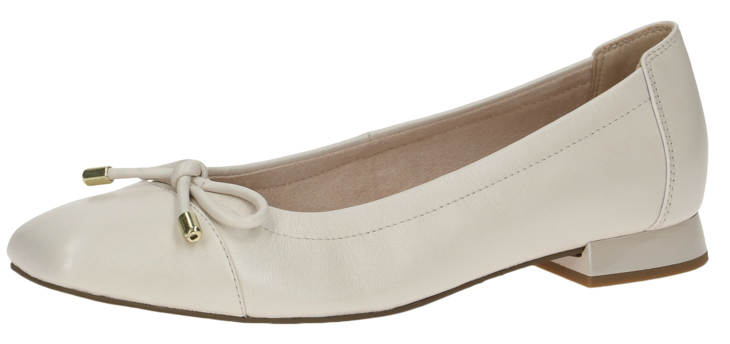 Caprice 9-22104-20 140 Cream Perlato Ballerina