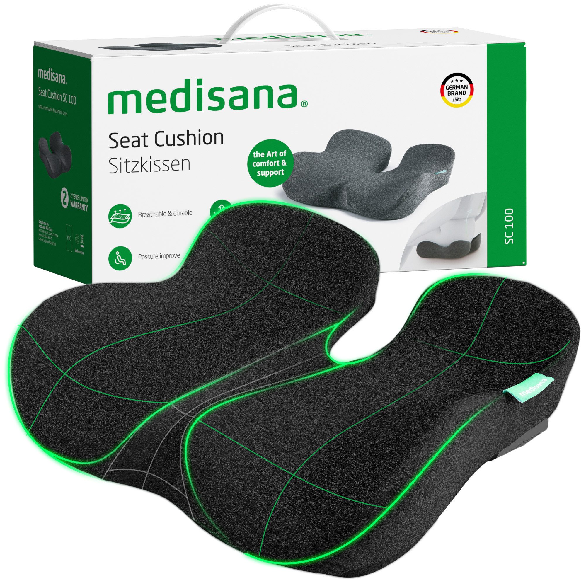 medisana Stuhlkissen MC 100 Ergonomisches Sitzkissen