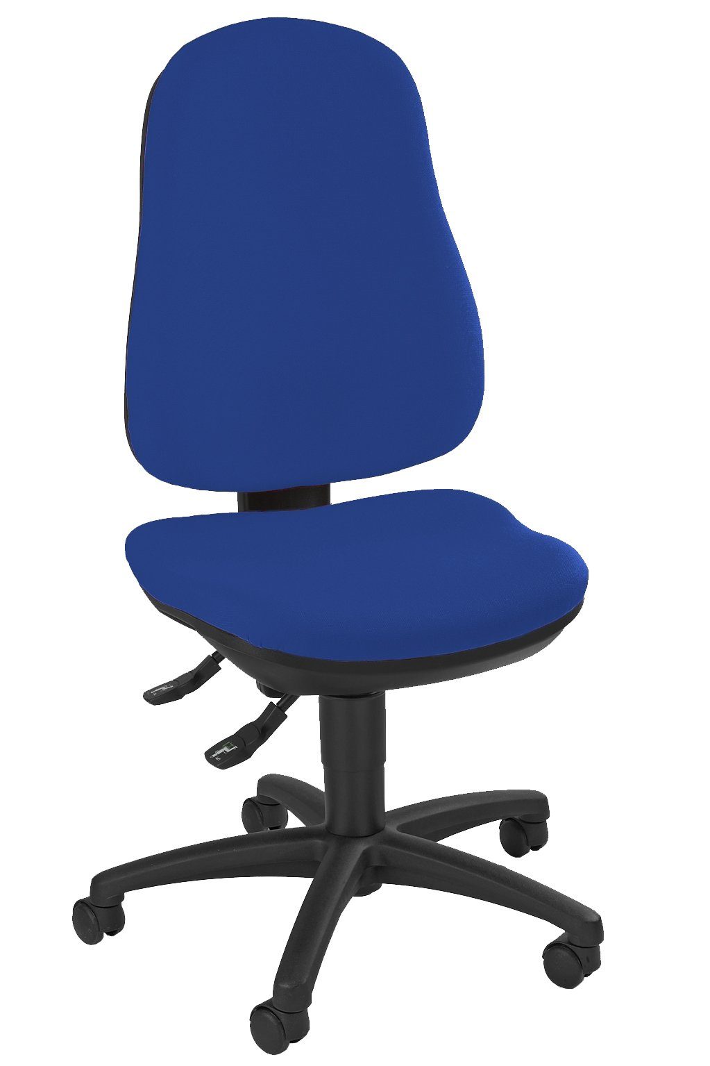 Steelboxx Drehstuhl Bürodrehstuhl (1), Rückenflächen Schreibtischstuhl Sitz- stufenlos Blau Bezug: geformt, mit Sitz sind verstellbar ergonomisch und Sitzhöhe Bandscheiben