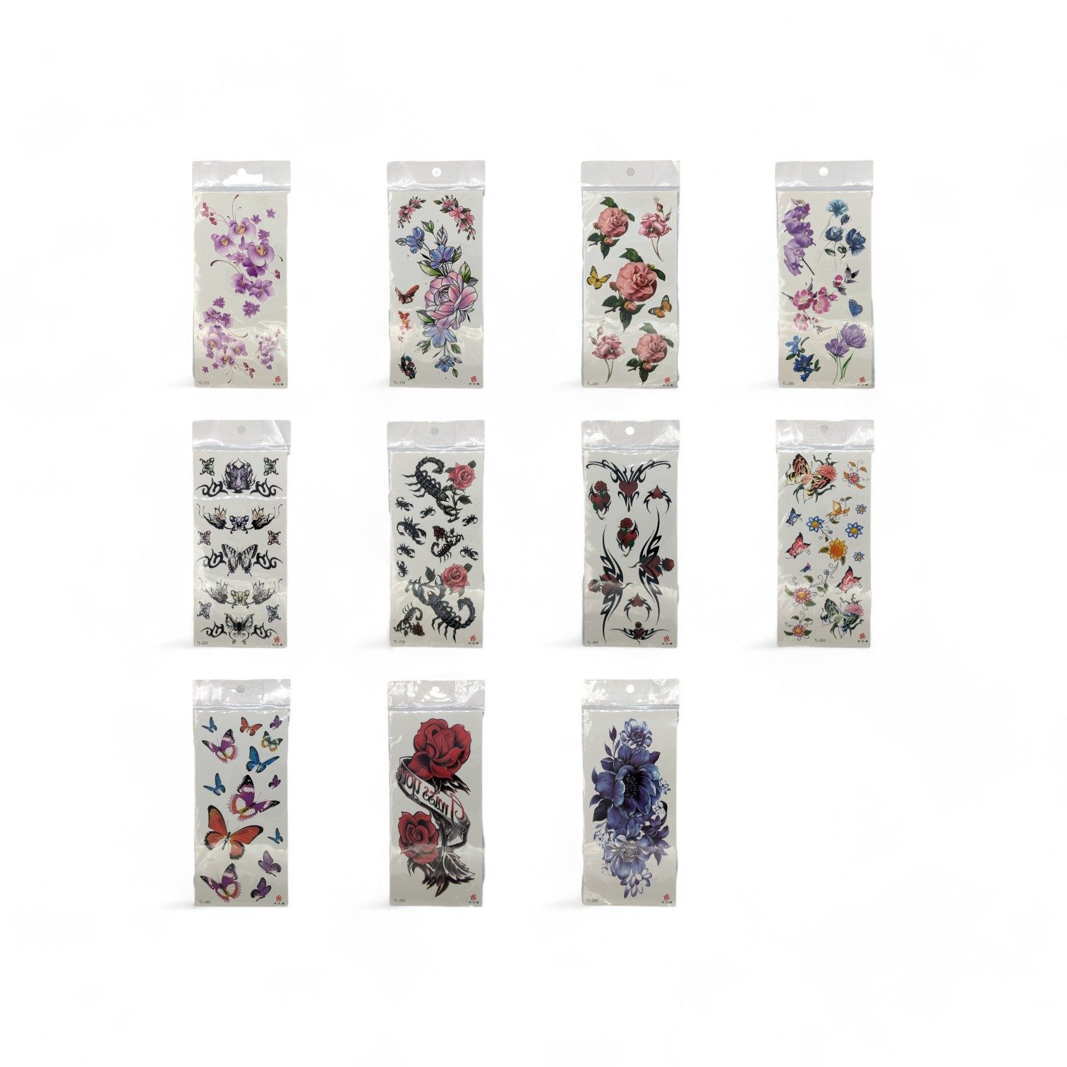 Eyecatcher Schmuck-Tattoo Vielfältige Temporäre Tattoos – Florale, Tribal- und Tiermotive