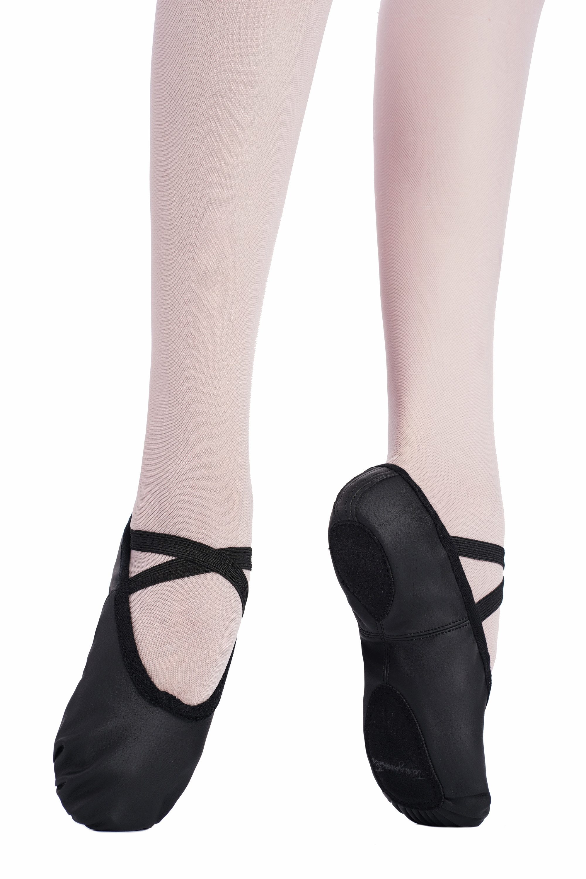 tanzmuster Ballettschuhe Quinn vegan aus PU-Leder Tanzschuh Ballettschläppchen mit geteilter Sohle für Kinder und Erwachsene