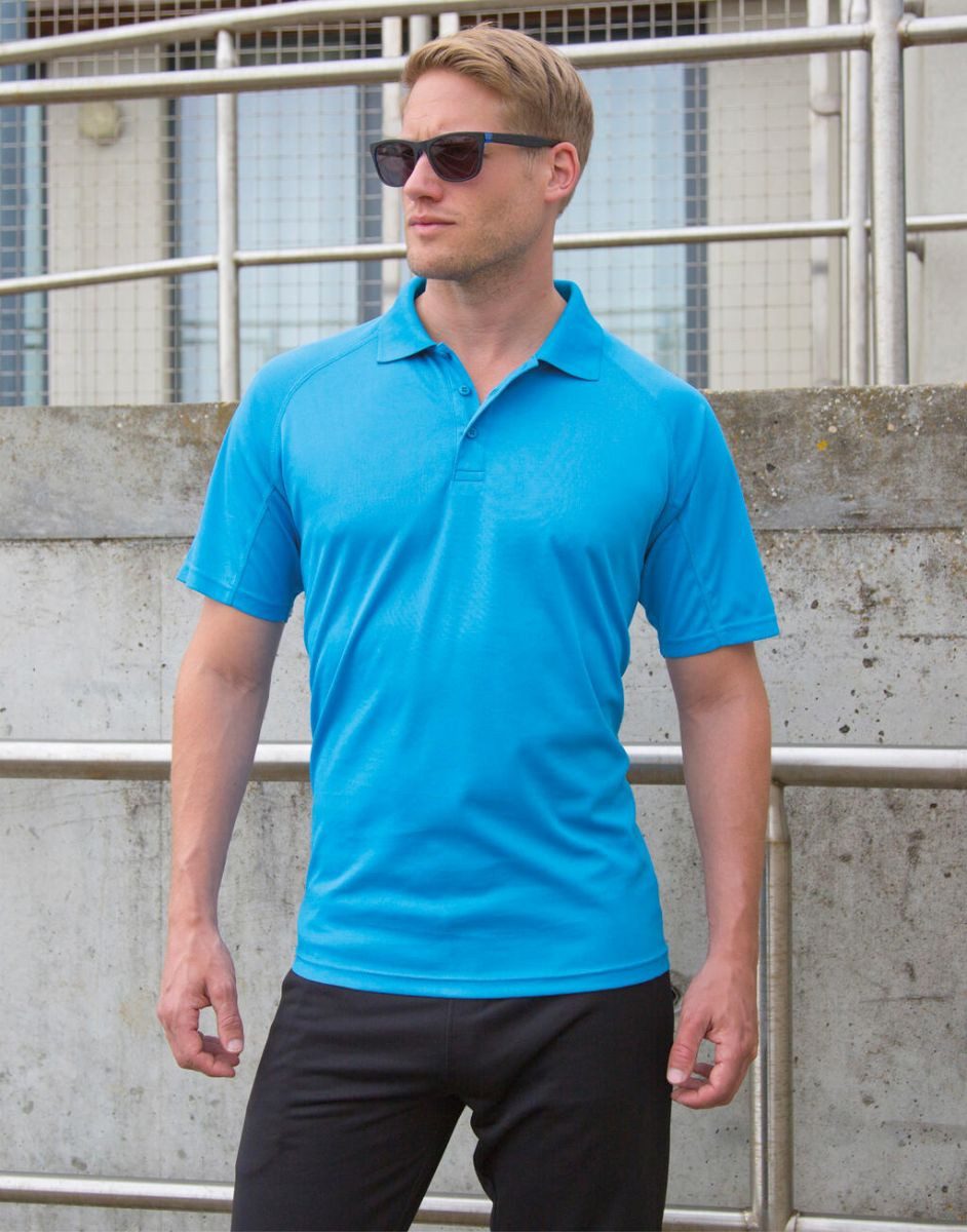 SPIRO Poloshirt Herren Performance Aircool Polo, Polyester eye-bird-Mesh