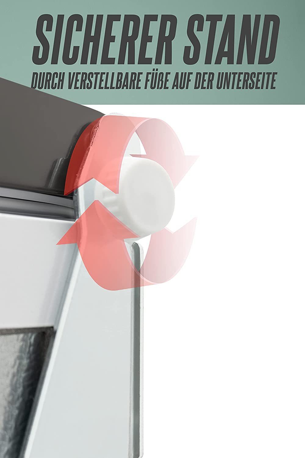 Mini 4088, Freezer Tiefkühlen cm HGB Gefrierbox, 44 breit, cm Heinrich´s Freezer 39db, 51 34L hoch, Edelstahl perfekt Gefrierschrank
