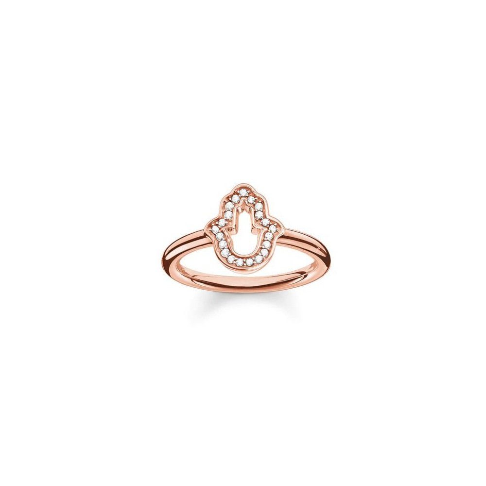 THOMAS SABO Fingerring Ring Fatimas Hand Silber Rosé Vergoldet TR2076-416-14 Gr. 54