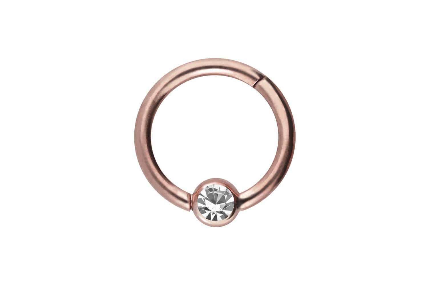 Piercing-Set Titan Segmentring Clicker KRISTALL