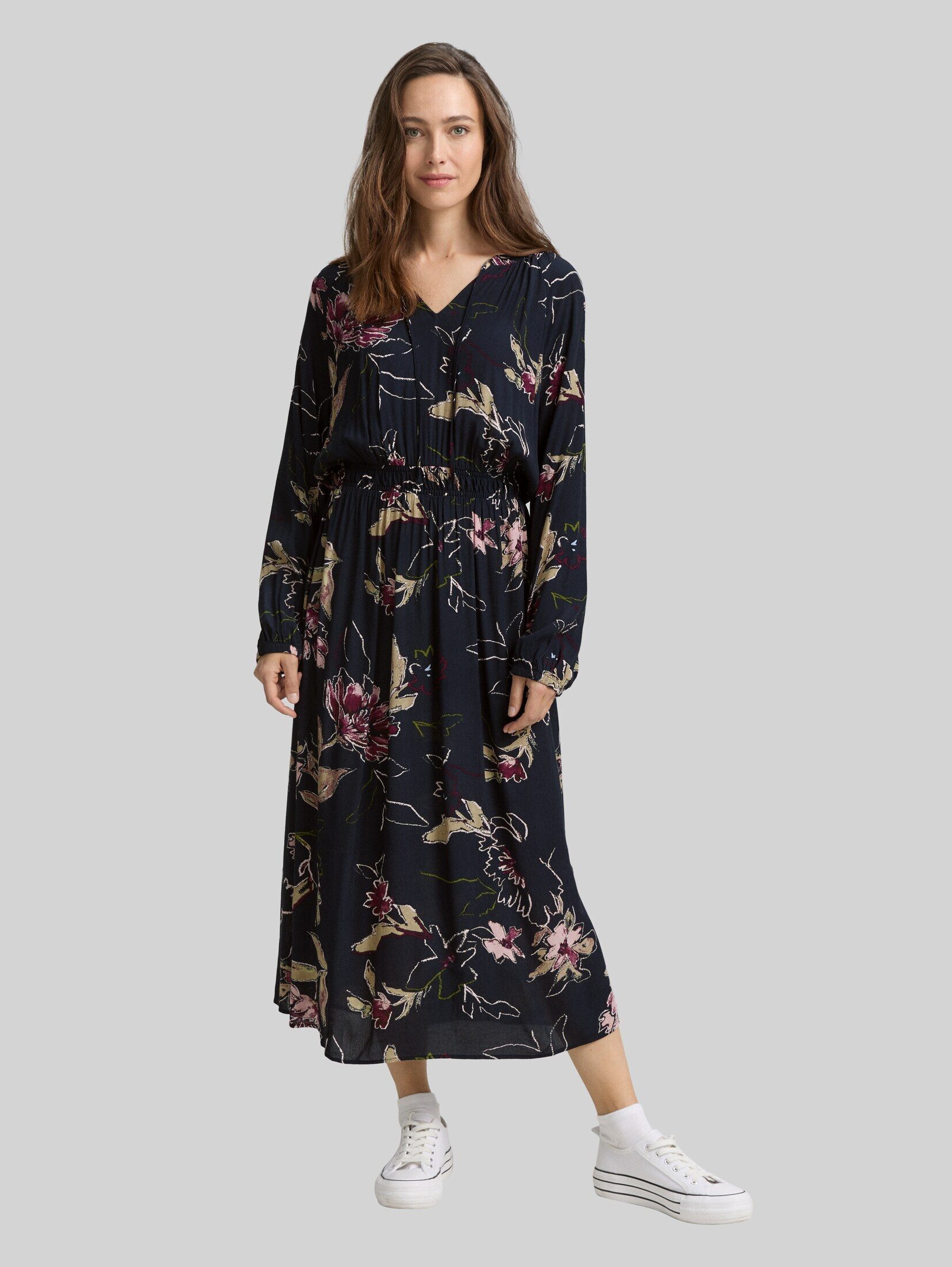 TOM TAILOR Sommerkleid Kleider & Jumpsuits Maxi-Kleid mit Blumenmuster