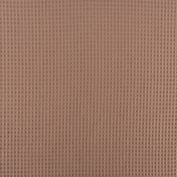SCHÖNER LEBEN. Stoff Bekleidungsstoff Waffelpique Waffelstoff Baumwolle uni dark taupe 1,45, atmungsaktiv