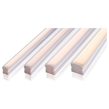 click-licht LED-Stripe-Profil Deko-Light U-Profil hoch AU-02-08 für 8-9,3mm LED Stripes, schwarz-mat, 1-flammig, LED Streifen Profilelemente