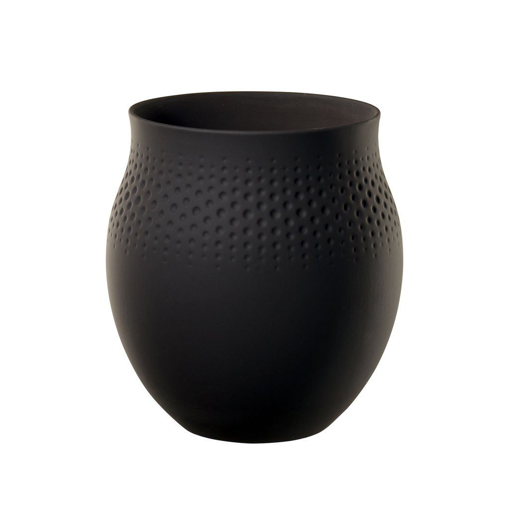 Villeroy groß St) & Dekovase (1 noir Perle Collier Vase Boch Manufacture