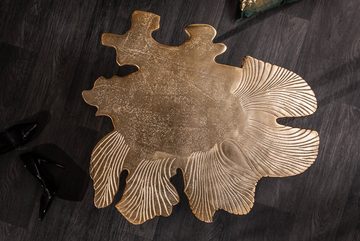 riess-ambiente Beistelltisch ABSTRACT LEAF 57cm gold (Einzelartikel, 1-St), Wohnzimmer · Metall · rund · Handarbeit · Blatt Design