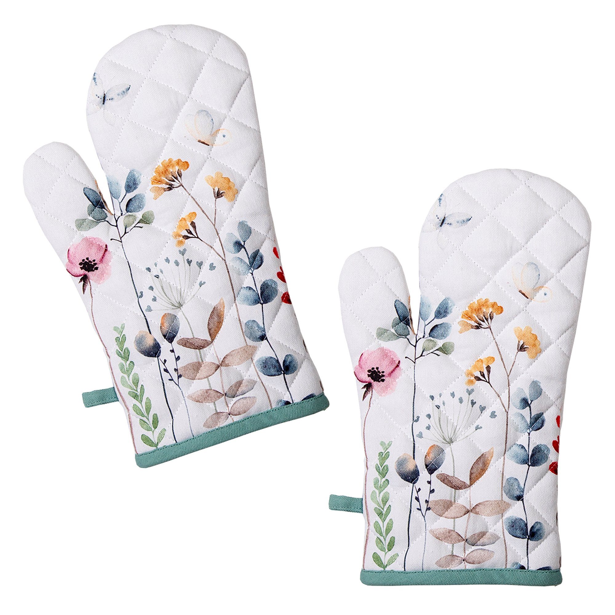 Clayre & Eef Topfhandschuhe Flowerbomb, (Set, günstig online kaufen