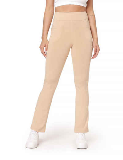 Bellivalini Leggings Damen Yogahose mit ausgestelltem Bein und Taschen BLV50-282 (1-tlg) mit Hoher Taille