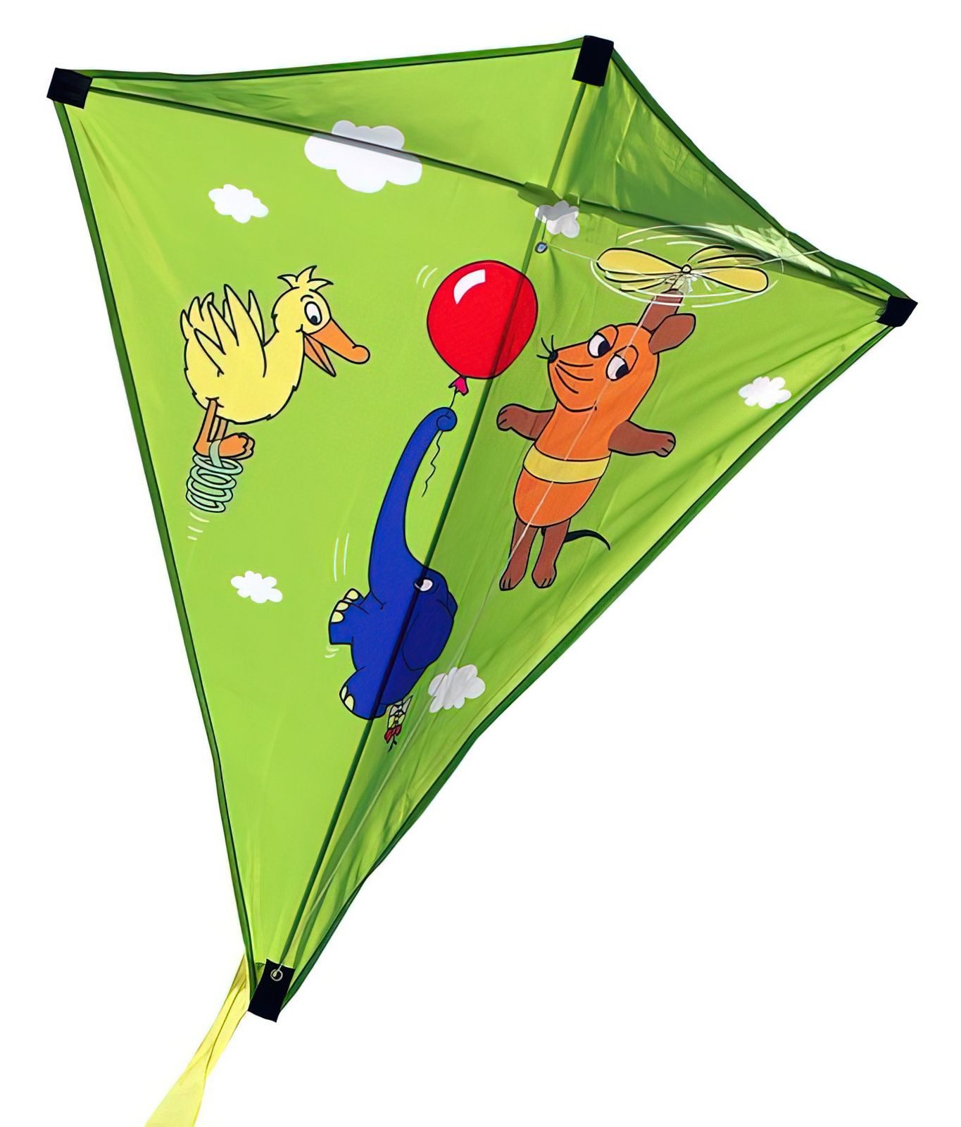 Elliot Flug-Drache Elliot Drachen Mini Eddy MausElefaEnte 30x30cm Gfk1/2mm grün