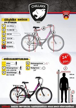 Chillaxx Cityrad Chillaxx Bike Strada Premium City Bike in 24, 26, 28 Zoll
