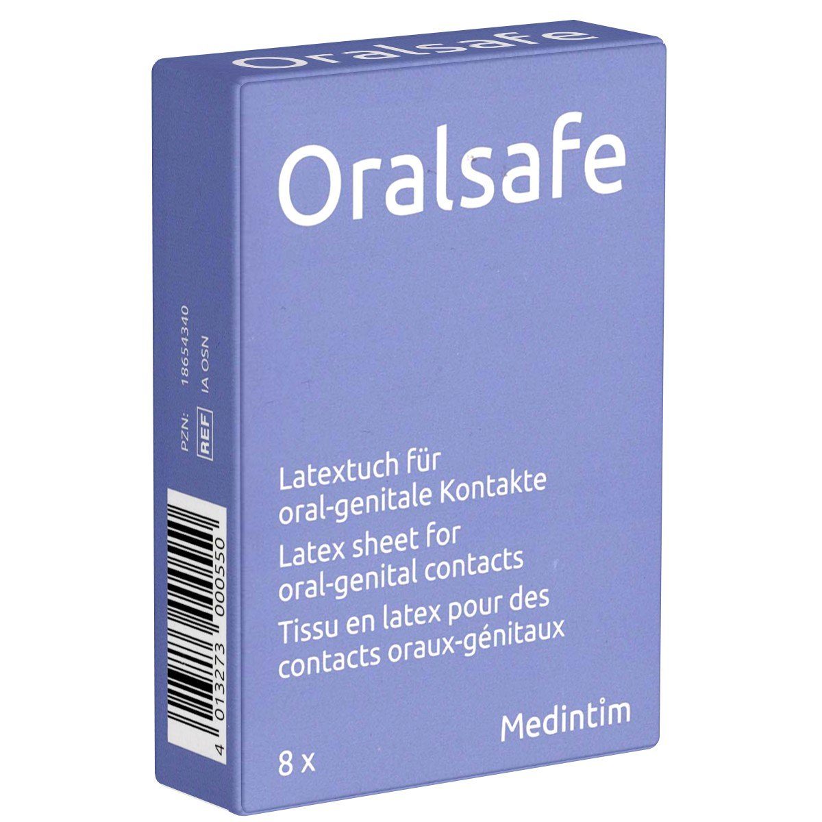 Medintim Kondome MedIntim «Oral Safe» Latexschutztücher mit Aroma, Packung mit 8 Stück Variante: Neutral, Latexschutztücher, Lecktücher (Dams) ohne Aroma