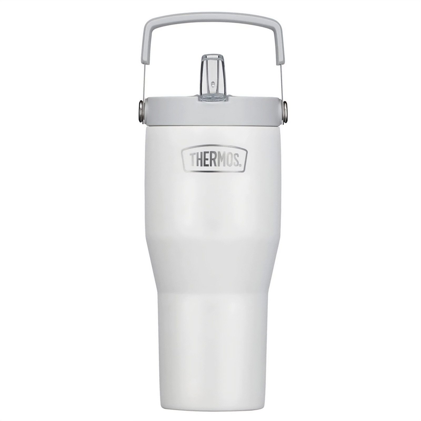 THERMOS Thermobecher Trinkbecher Refreshing Flip Strohhalm, Edelstahl, Isolierbecher Trinkflasche 0,85 L