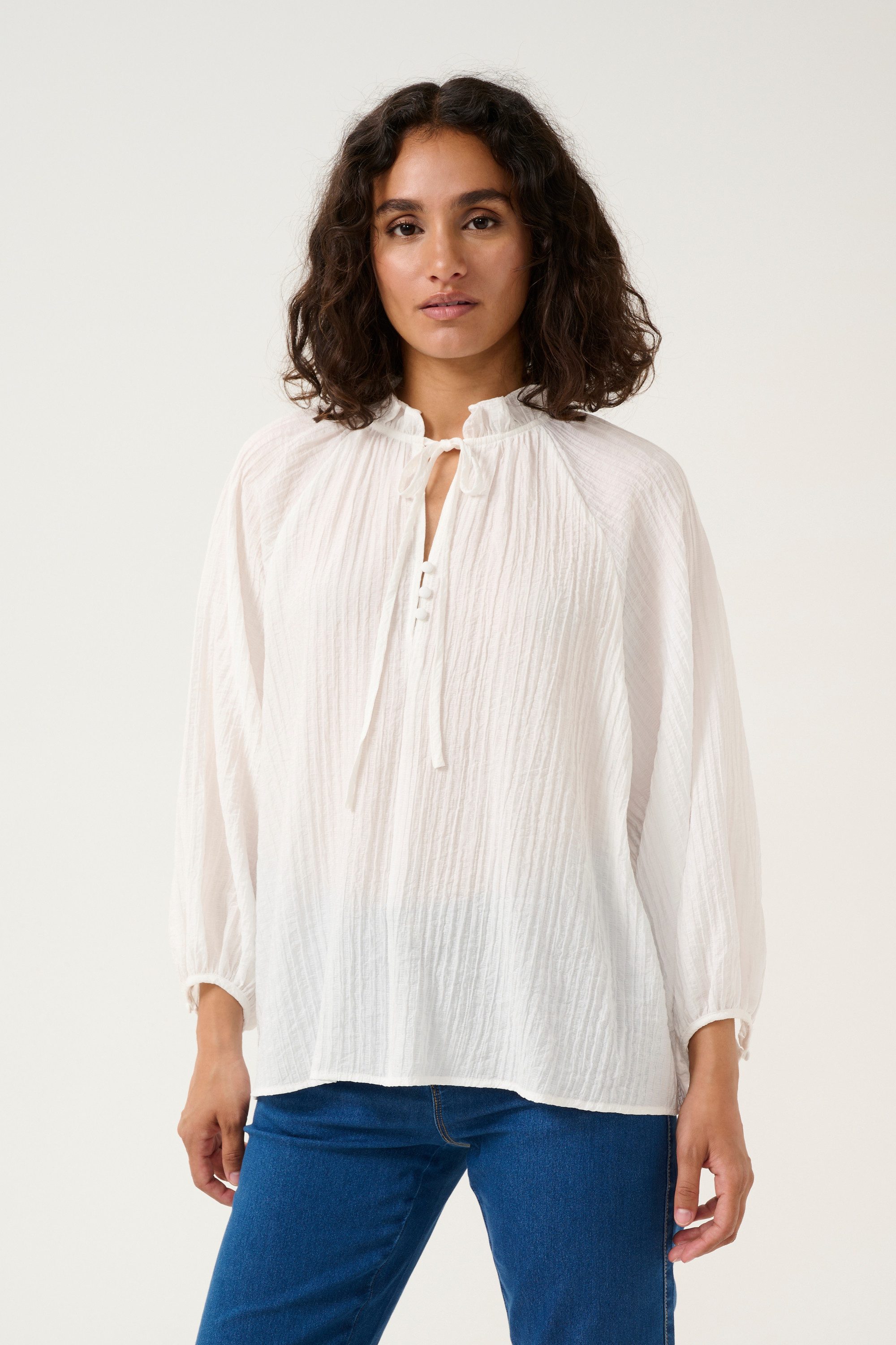 KAFFE Langarmbluse Langarm-Bluse KAlianna