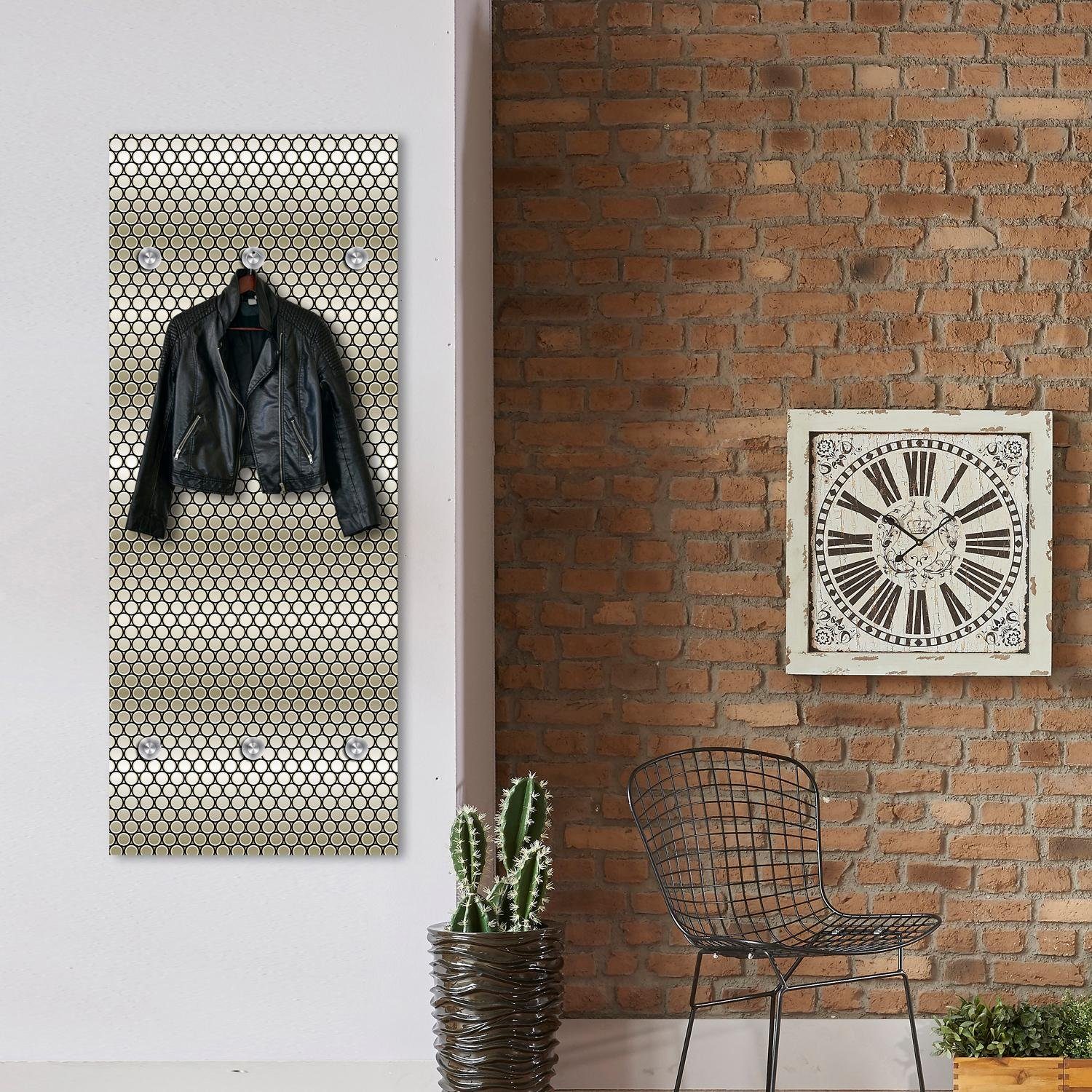 queence Garderobenleiste Punkte, mit 6 Haken, 50 x 120 cm