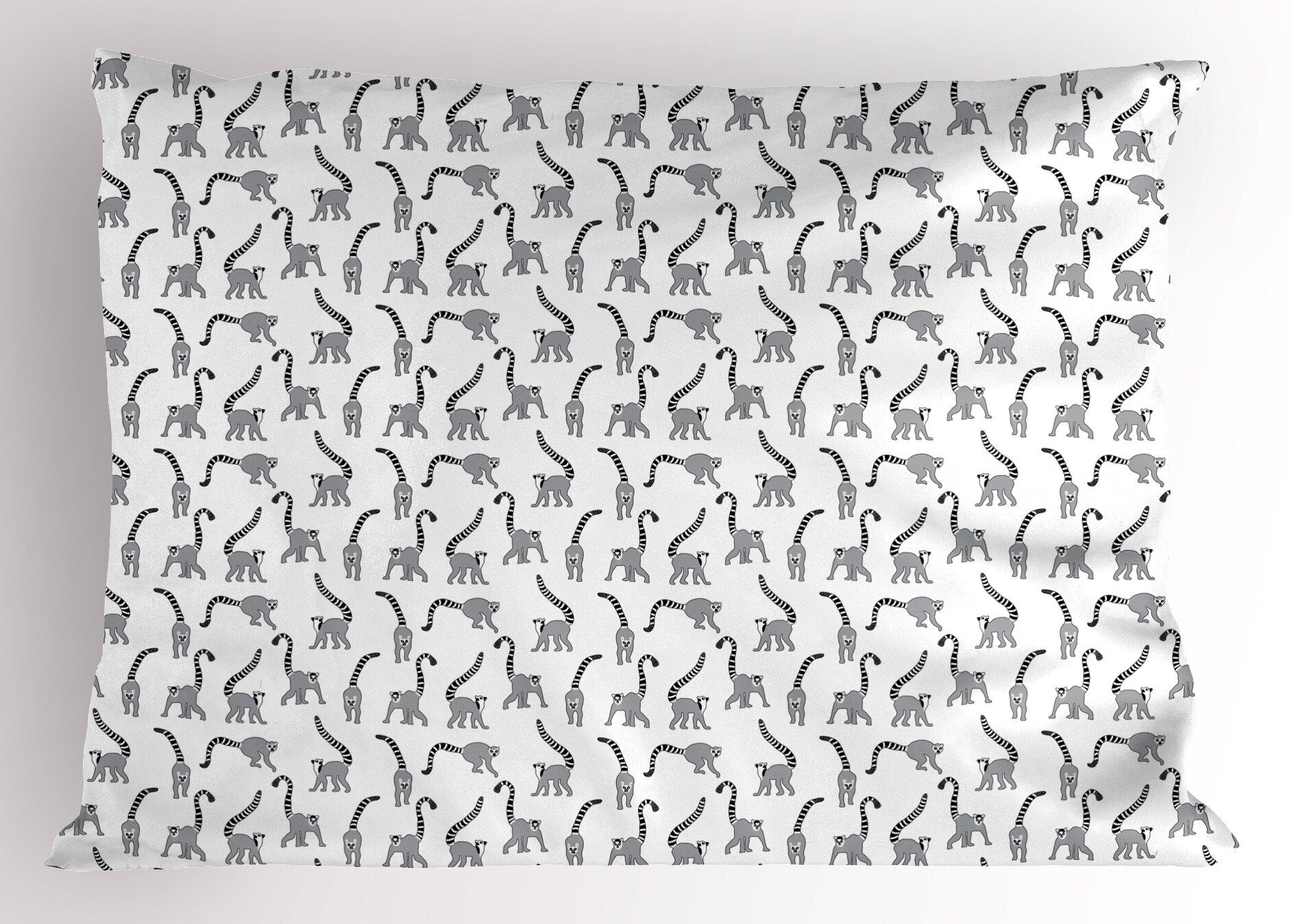 Kissenbezüge Dekorativer Standard King Size Gedruckter Kissenbezug, Abakuhaus (1 Stück), Lemur Wilde Säugetiere endemische Arten