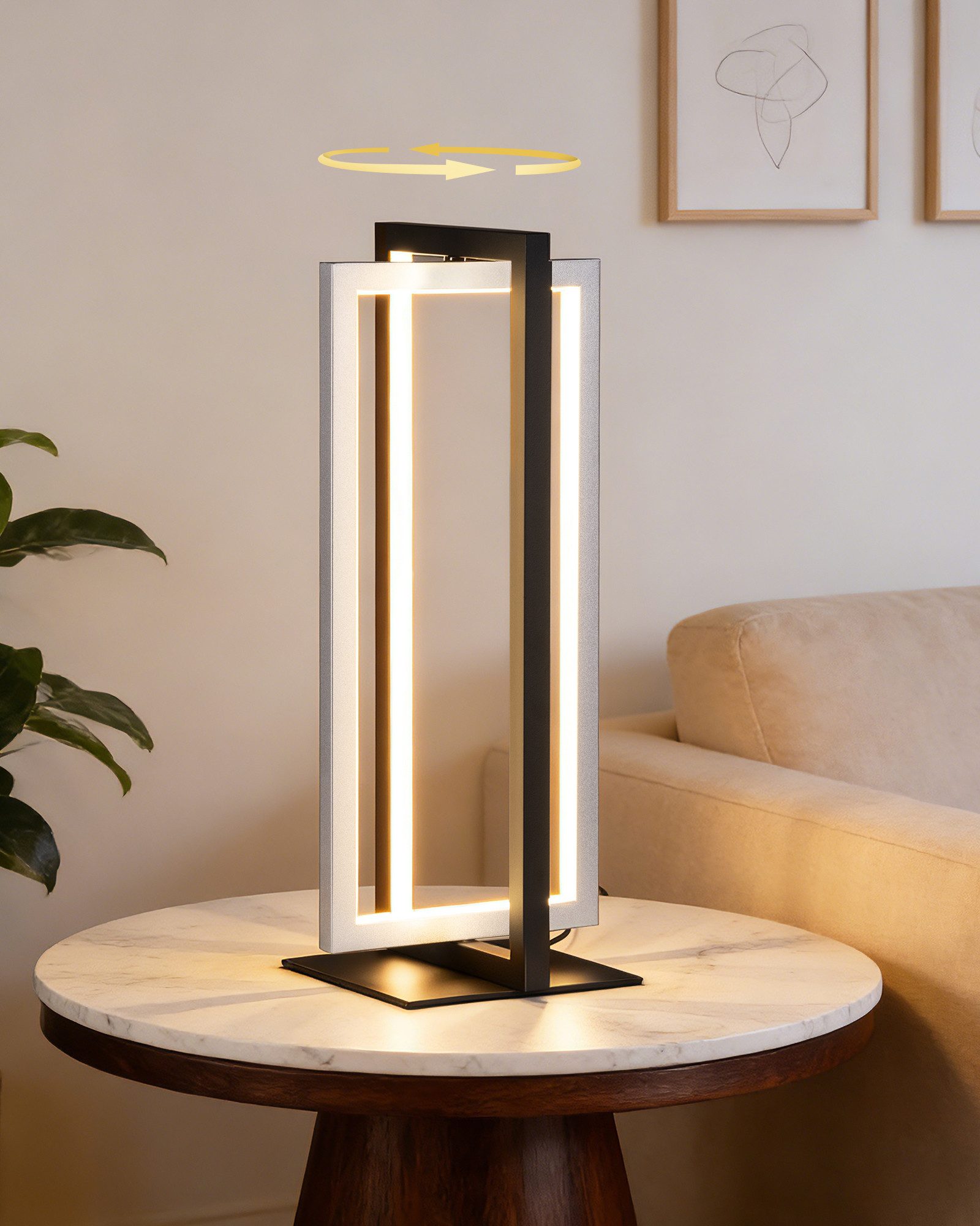 EDISHINE LED Nachttischlampe Touch Dimmbar, LED fest integriert, Tischlampe günstig online kaufen