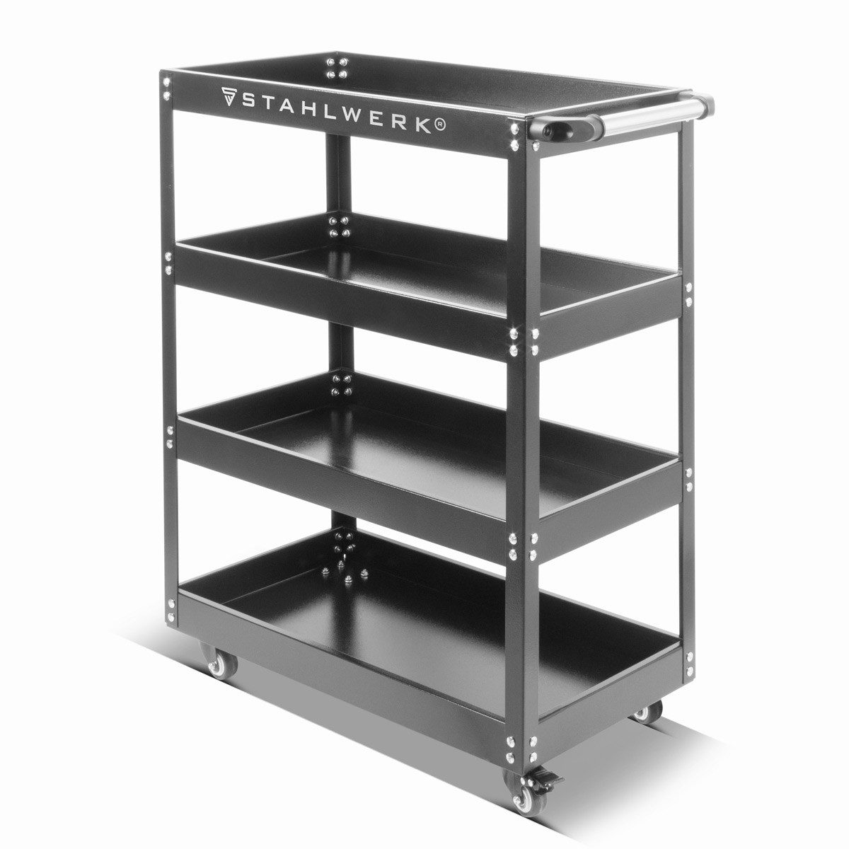 STAHLWERK Werkstattwagen Werkzeugwagen ST-875 Rollwagen Montagewagen Transportwagen Etagenwagen