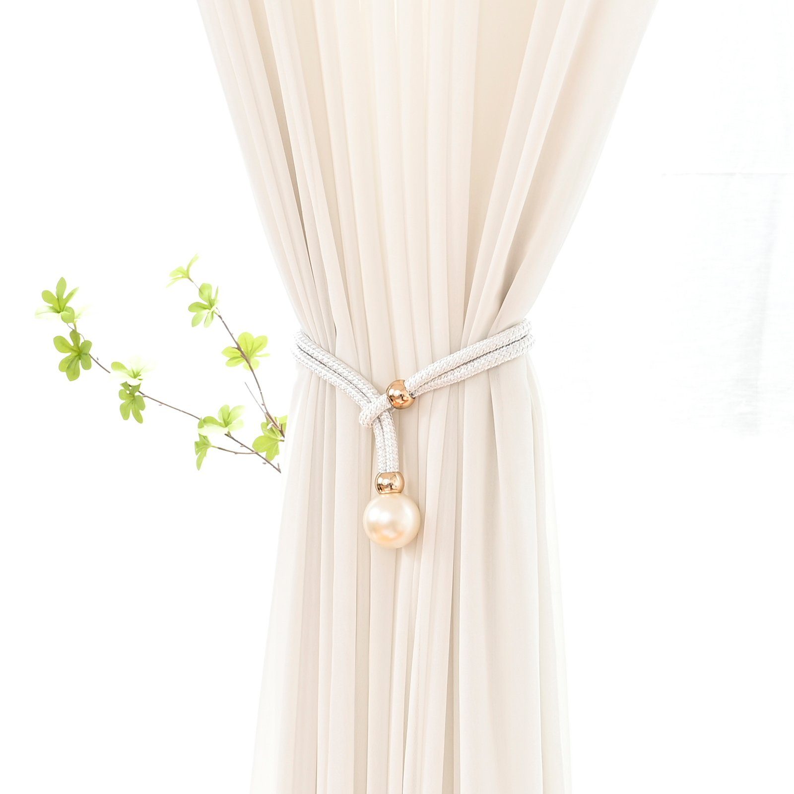 Sunicol Raffhalter Fenstervorhangseil, Perle, 53 cm, günstig online kaufen