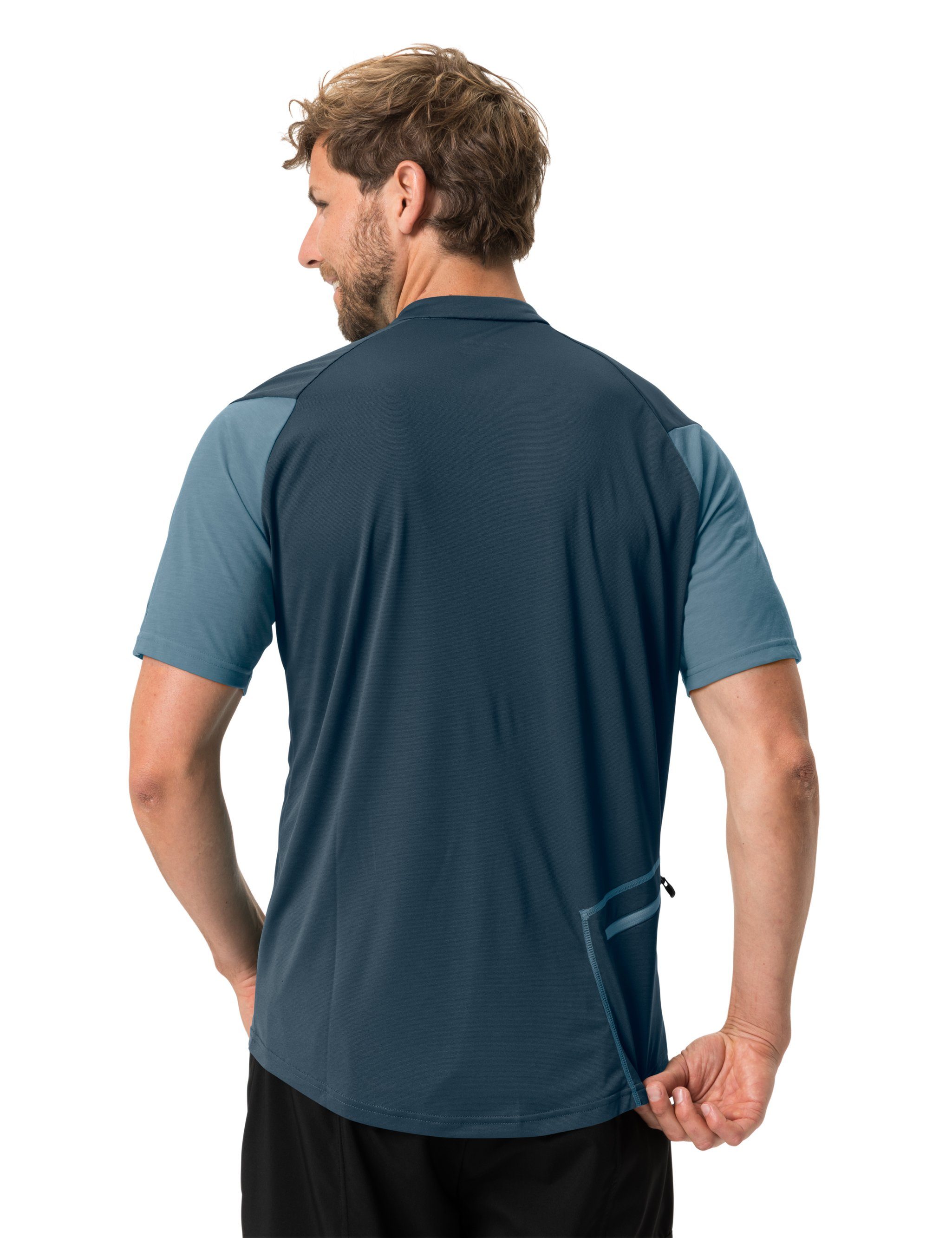 VAUDE T-Shirt Men's dark sea uni Knopf (1-tlg) Ledro Grüner Shirt