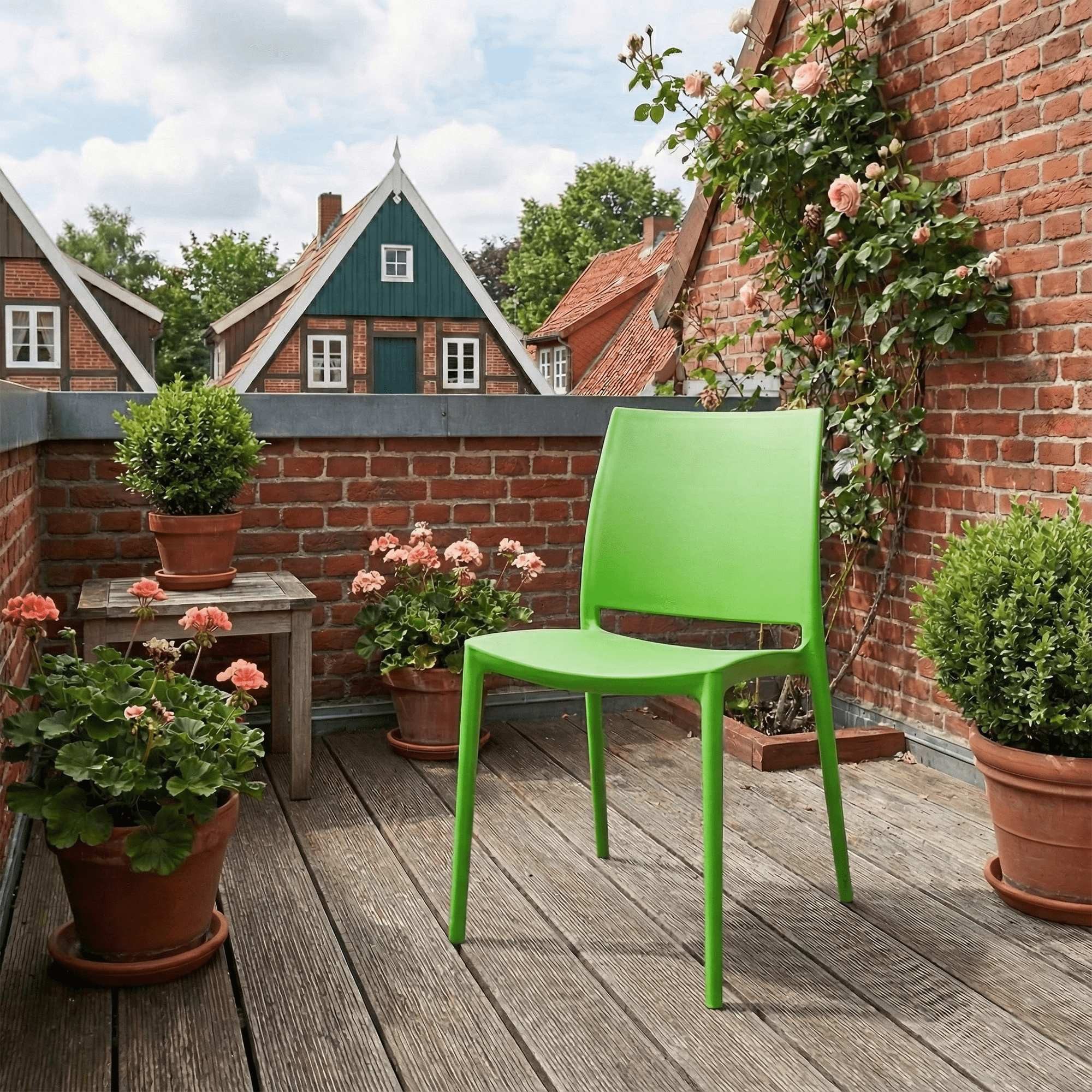 CLP Gartenstuhl Meton (1er, 1 St), stapelbar, wetterfest und UV-beständig