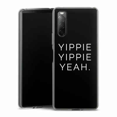 DeinDesign Handyhülle Yippie Yippie Yeah Black, Sony Xperia 10 II Silikon Hülle Bumper Case Handy Schutzhülle