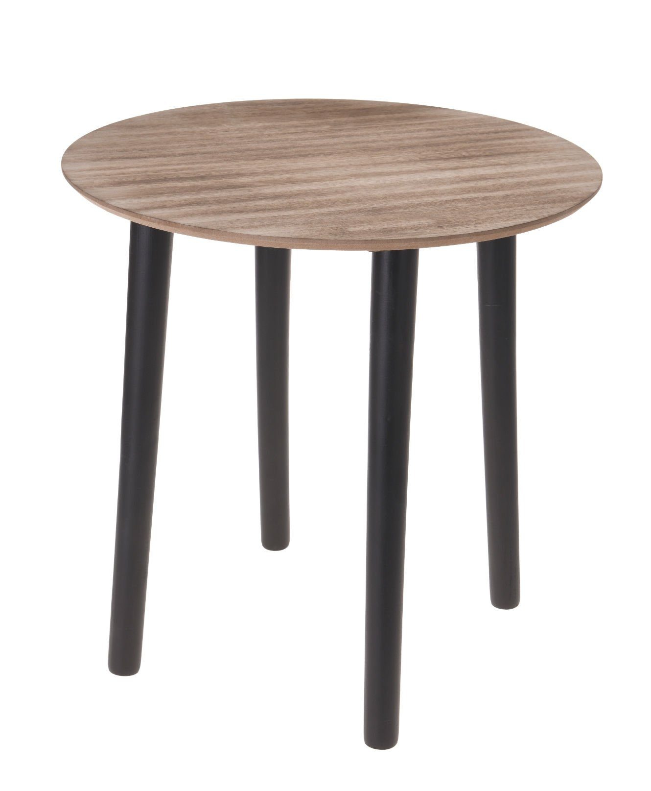 Spetebo Blumentisch Holz Beistelltisch natur-schwatz / günstig online kaufen
