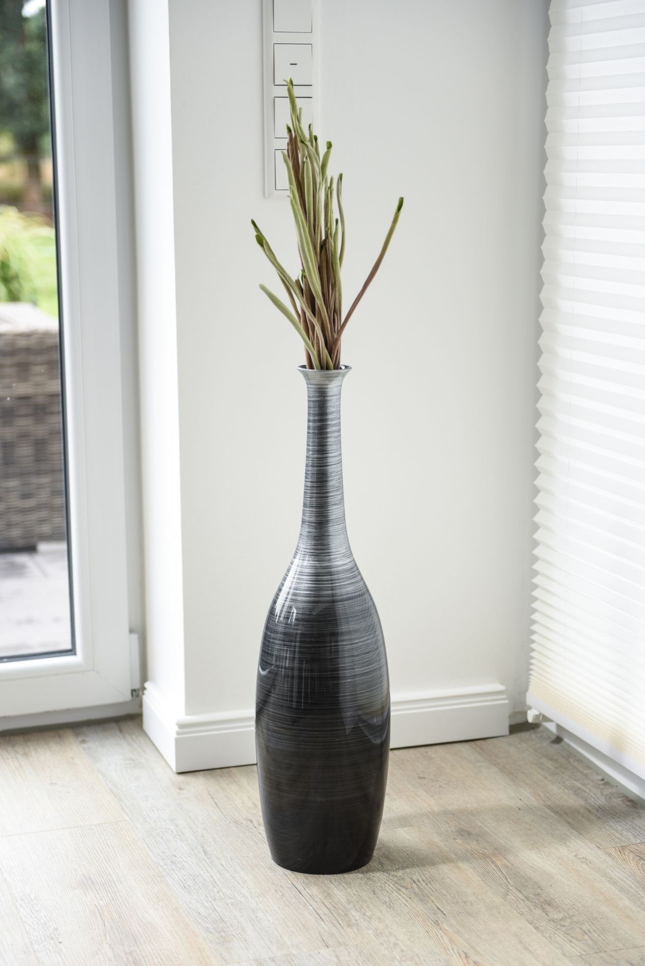 VIVANNO Bodenvase Fiberglas DELGADA Rund - günstig online kaufen