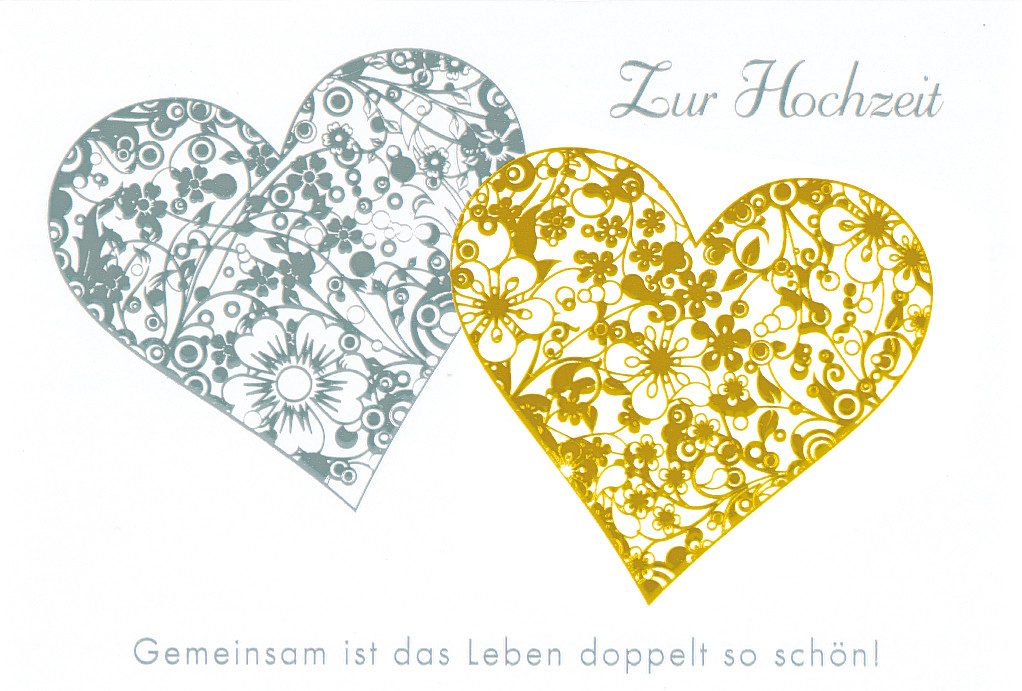 BSB Grußkarten Hochzeit - Unverpackt – plastikfreie Verpackung - Glückwunschkarte