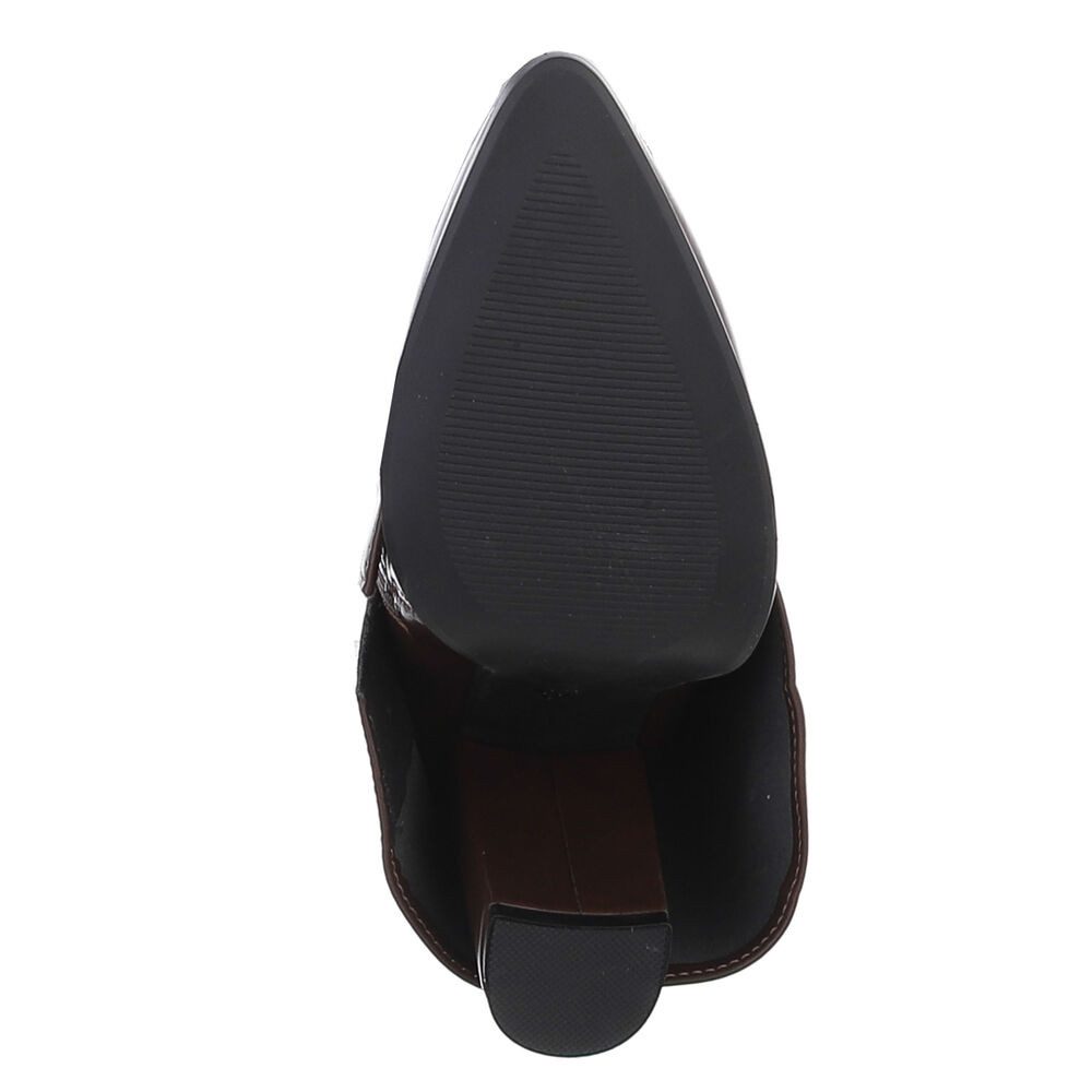 Ital-Design Elegante Stiefel mit hohem Schaft und Blockabsatz für Damen High-Heel-Stiefel (90948413) Blockabsatz Stiefel in Braun