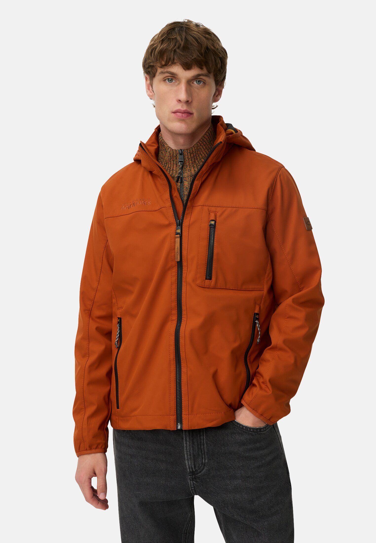 camel active Softshelljacke mit abnehmbarer Kapuze Langarm Abnehmbare Kapuze Elastischer Bund