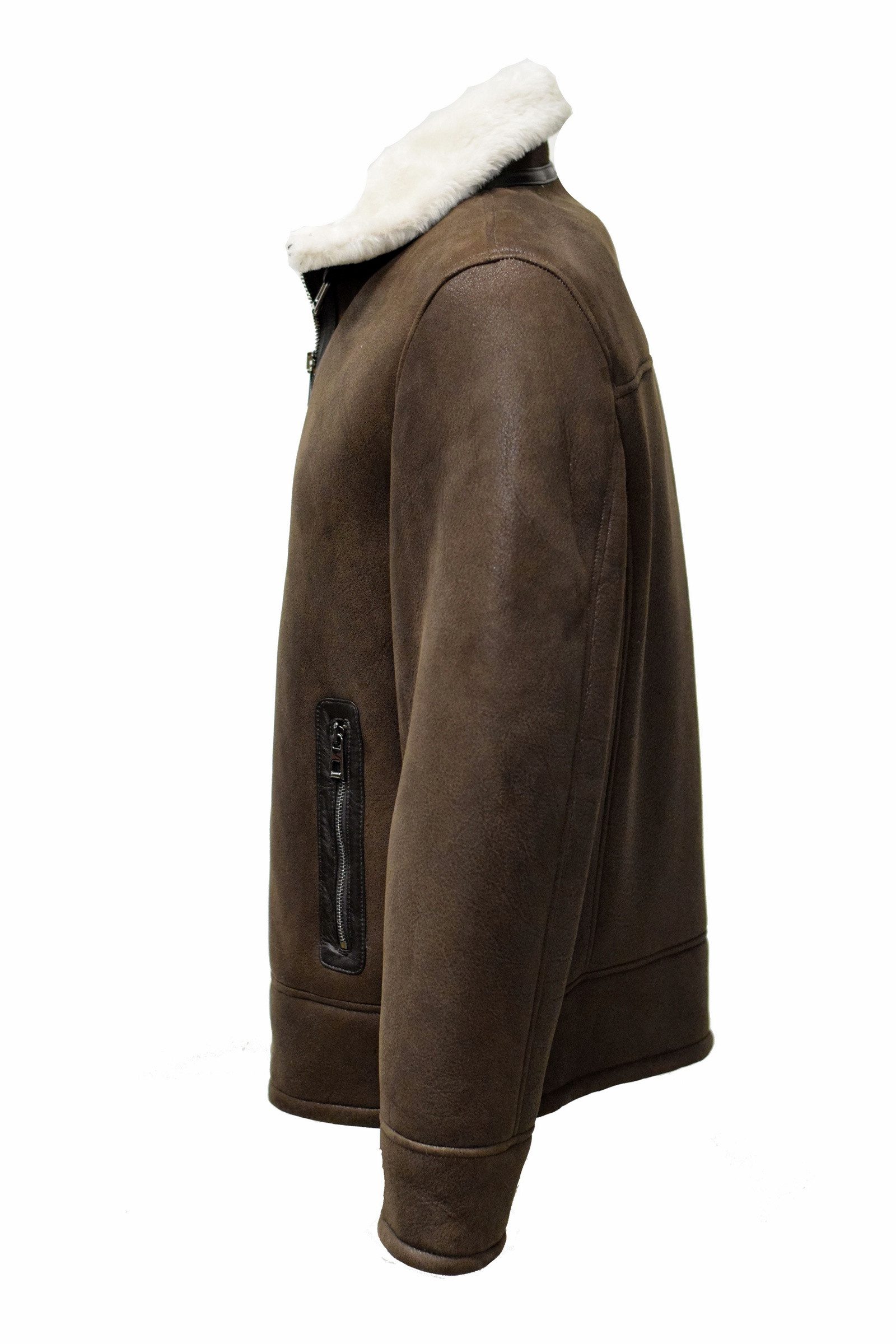 Zimmert Leather Lederjacke Kylian Lamfelljacke Bomber Braun leicht weich na günstig online kaufen