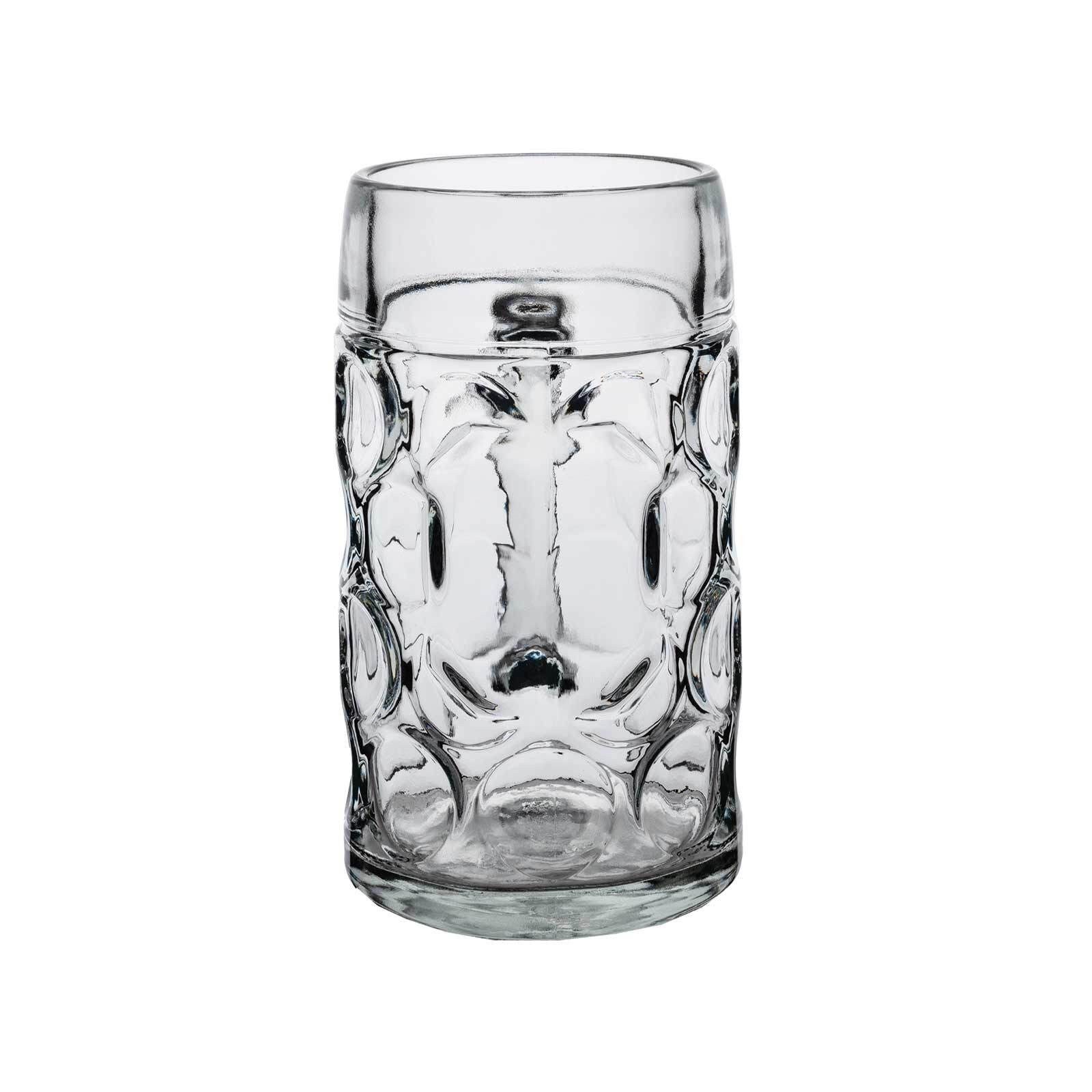 van Well Bierkrug Maßkrüge geeicht 1 l 6er Set, 6-tlg., Glas