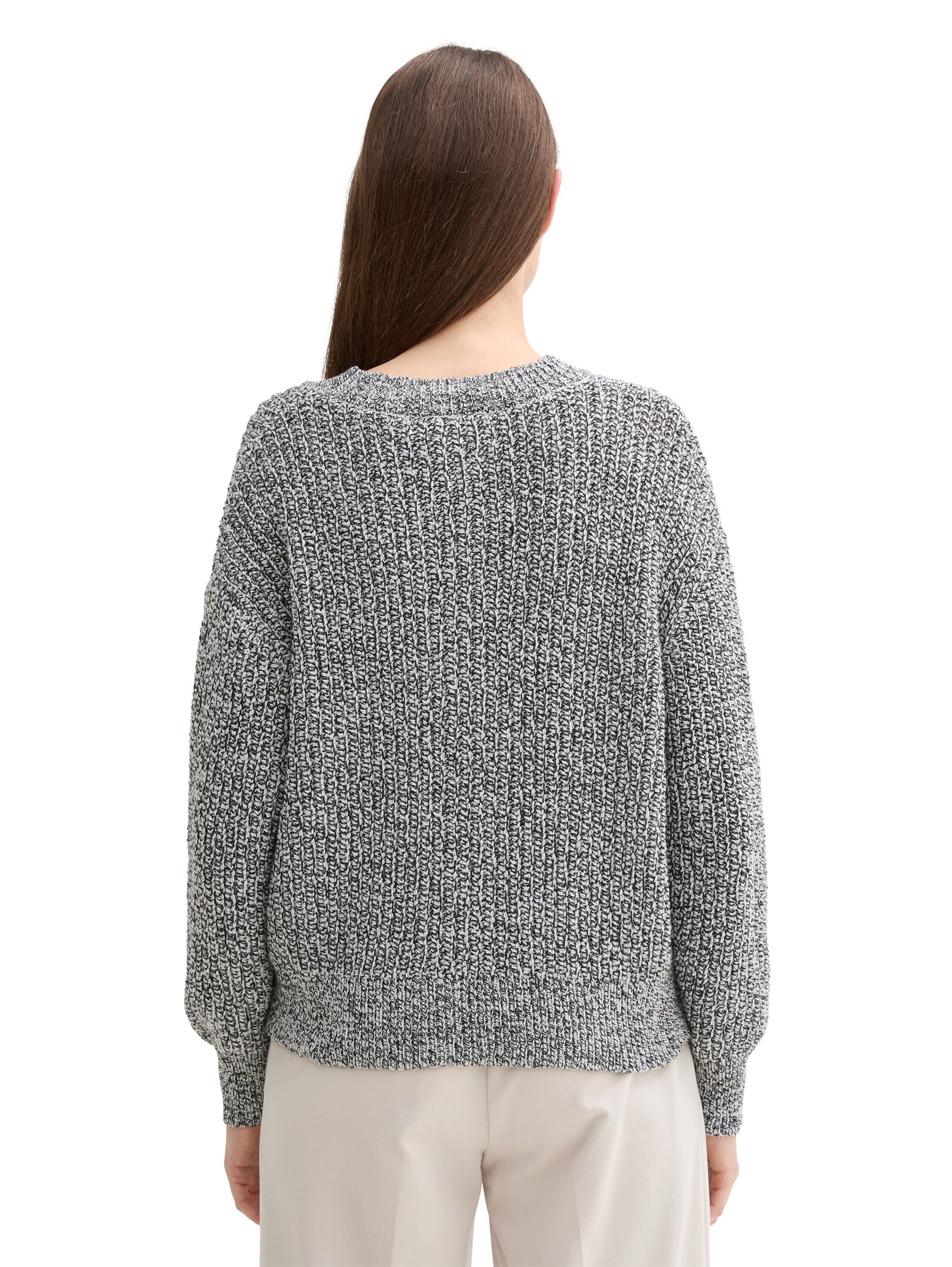 TOM TAILOR Denim Strickjacke meliert, mit günstig online kaufen