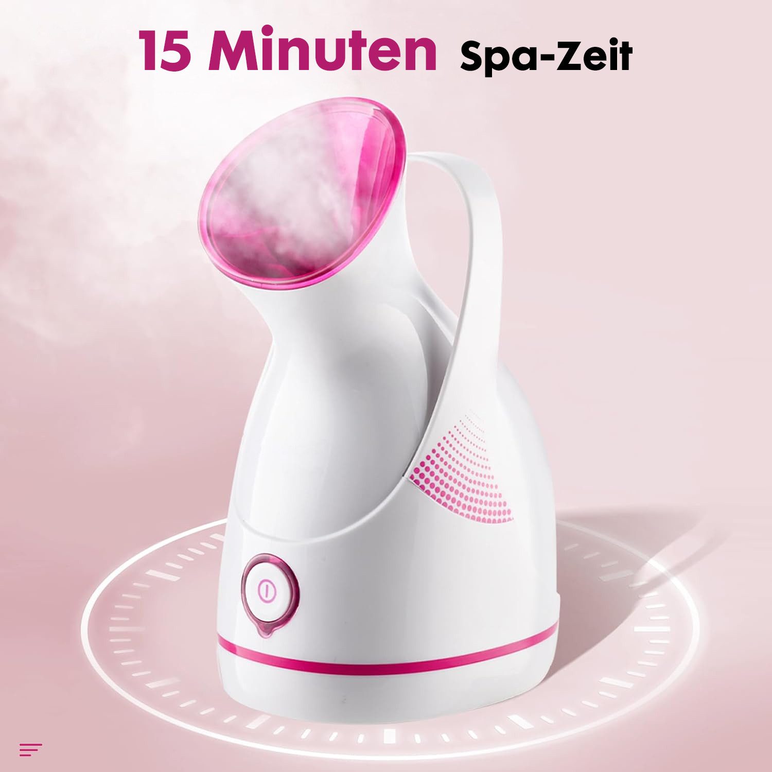 Comfy Mate Gesichtssauna Gesichtsdampfer Gesichtssauna Nano Ionic Face Steamer mit Warmem Nebel, Gesicht Heim-Sauna SPA Gesichts-Befeuchter Gesichtszerstäuber, 1-tlg., für Reinigung von Poren, Mitesser, Körperpflege Gesichtsfeuchtigkeit, Luftbefeuchter, 4 Edelstahl Skin Kit, Haargummi Geschenke für Frauen