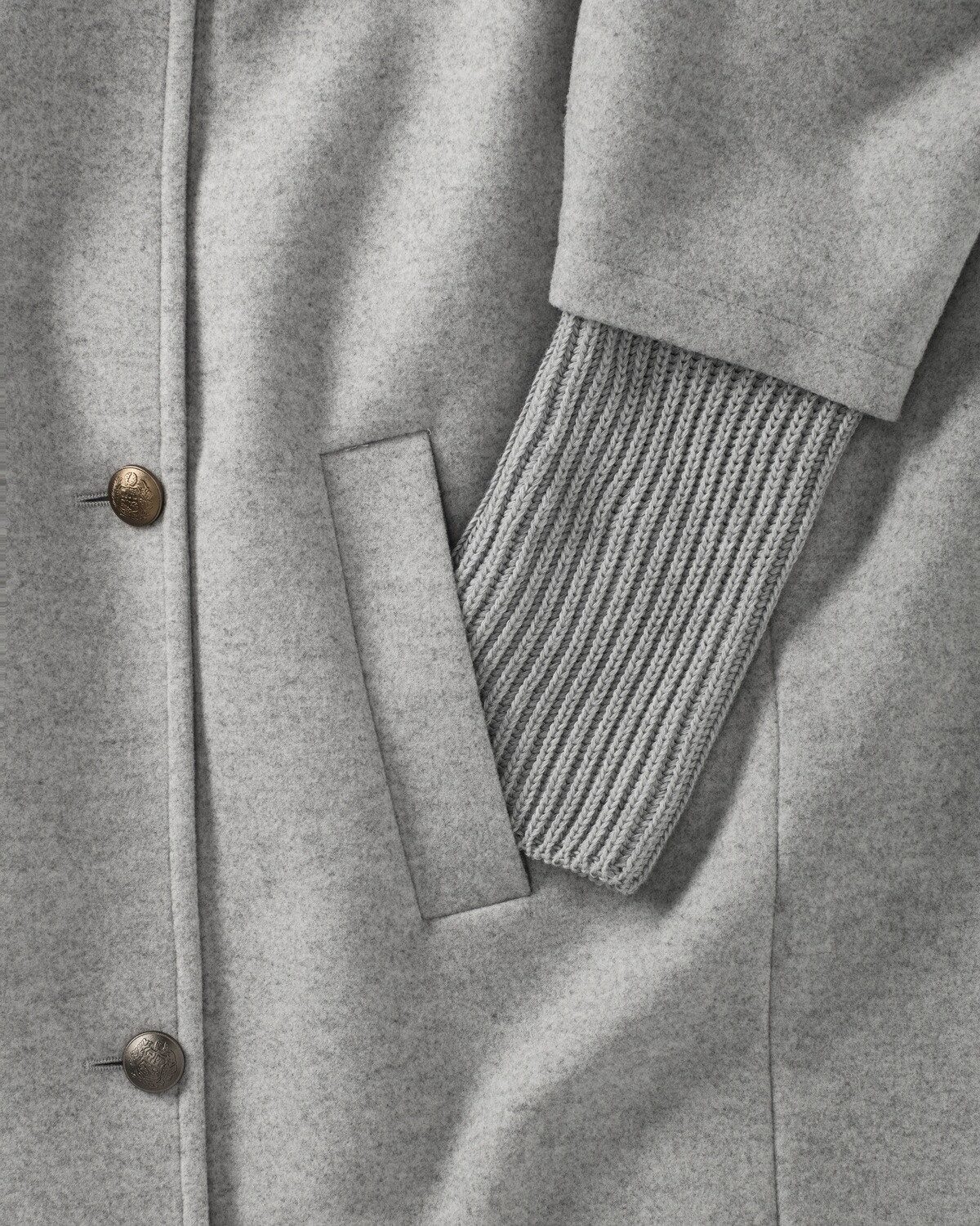 White Label Langmantel Doppelreihiger Mantel