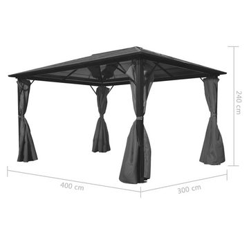 DOTMALL Pavillon mit Vorhängen, (Set), BxT: 300x400 cm, Aluminiumgestell