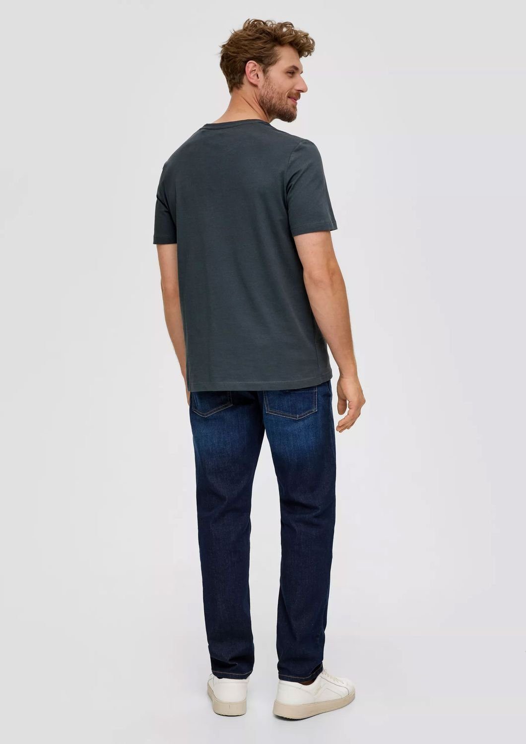 Anthrazit Rundhals, Casual Modern (2-tlg) kurzarm, T-Shirt s.Oliver 2er Pack fit, Regular